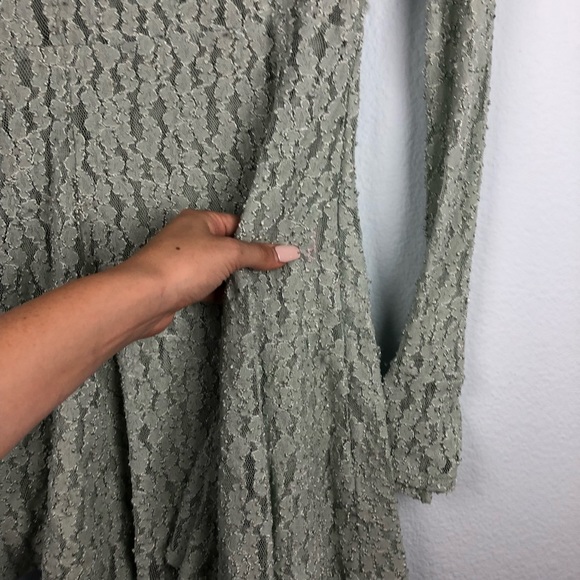 Free People • Mint Lace Keyhole Mini Skater Dress - Picture 8 of 8